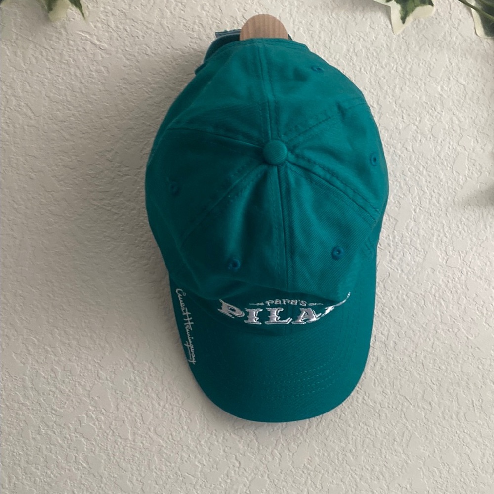 Green Adjustable Baseball Hat with Curved Brim